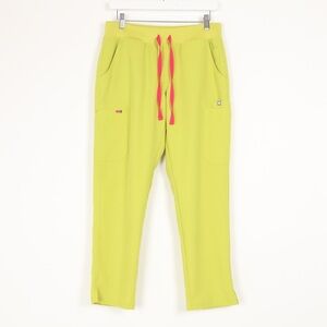 Figs High Waisted Yola Skinny Scrub Pant Limeade